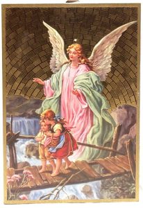 Guardian Angel Plaque cm.15.5x10.5 - 6"x4"