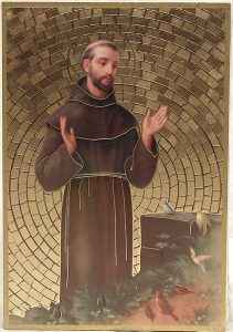 St.Francis Plaque cm.15.5x10.5 - 6"x4"