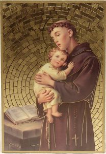 St.Anthony Plaque cm.15.5x10.5 - 6"x4"
