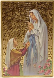 Lourdes Plaque cm.15.5x10.5 - 6"x4"
