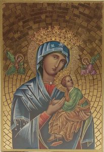 Perpetual Help Plaque cm.15.5x10.5 - 6"x4"