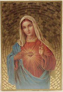 Immaculate Heart of Mary Plaque cm.15.5x10.5 - 6"x4"