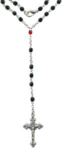 Crystal Rosary Black Collection Simple Link mm.3