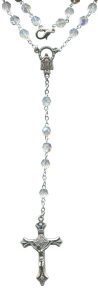 Necklace Bohemia Crystal Rosary Aurora Borealis Simple Link mm.5 Crystal