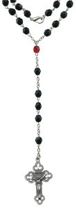 Crystal Rosary Locking Link mm.5 Black Collection