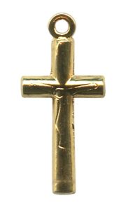 Cross Gold Plated Metal mm.15- 1/2"
