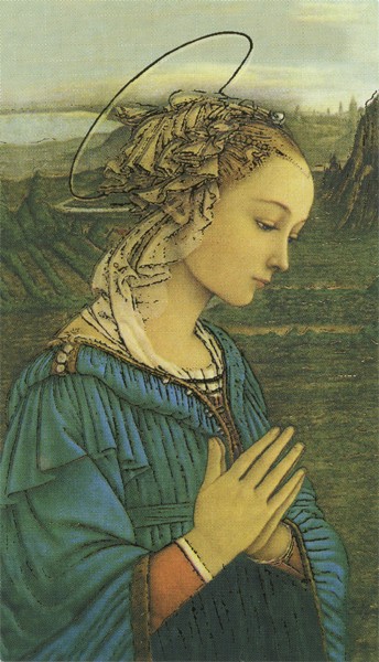 Lippi Holy Card cm.7x12- 2 3/4"x 4 3/4"
