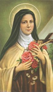 Holy card of St.Therese cm.7x12- 2 3/4"x 4 3/4"
