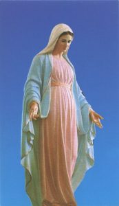 Holy card of Miraculous cm.7x12- 2 3/4"x 4 3/4"