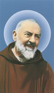 Holy card of Padre Pio cm.7x12- 2 3/4"x 4 3/4"