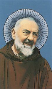 Holy card of Padre Pio cm.7x12- 2 3/4