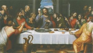 Holy card of the Last Supper cm.7x12- 2 3/4"x 4 3/4"