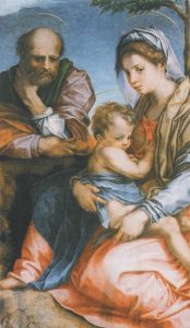 Holy card with a Family cm.7x12- 2 3/4"x 4 3/4"