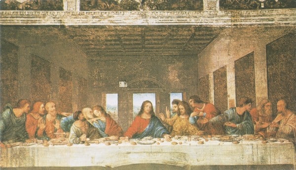 Holy card of the Last Supper cm.7x12- 2 3/4"x 4 3/4"