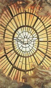 Holy card of the Holy Spirit with Gold Foil