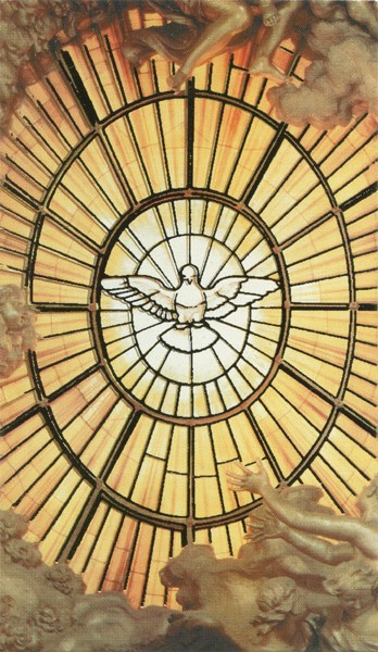 Holy card of the Holy Spirit with Gold Foil