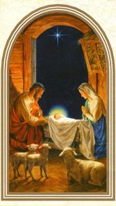 Holy card of the Nativity cm.7x12- 2 3/4"x 4 3/4"