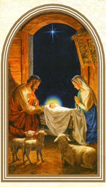 Holy card of the Nativity cm.7x12- 2 3/4"x 4 3/4"