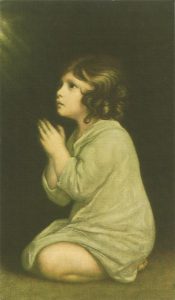 Holy card of Girl Praying cm.7x12- 2 3/4"x 4 3/4"