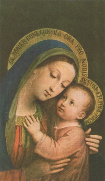 Holy card of Perpetual Help cm.7x12- 2 3/4"x 4 3/4"