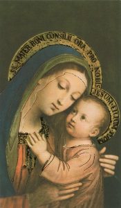 Holy card of Perpetual Help with Gold Foil