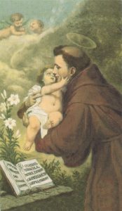 Holy card of St.Anthony cm.7x12- 2 3/4"x 4 3/4"