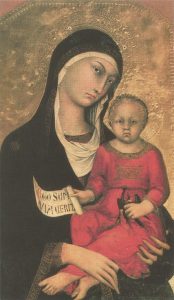 Holy card of Mother and Child cm.7x12- 2 3/4"x 4 3/4"
