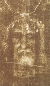 Holy card of Shroud cm.7x12- 2 3/4"x 4 3/4"