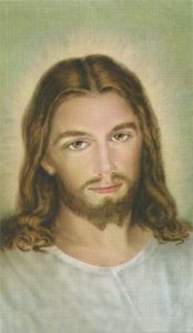 Holy card of Jesus cm.7x12- 2 3/4"x 4 3/4"