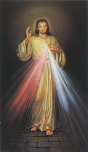 Holy card of the Divine Mercy cm.7x12- 2 3/4"x 4 3/4"