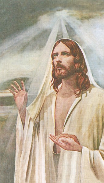 Holy card of Jesus cm.7x12- 2 3/4"x 4 3/4"