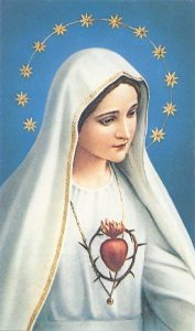 Holy card of Immaculate Heart of Mary cm.7x12- 2 3/4"x 4 3/4"