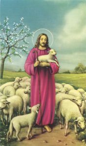 Holy card of Jesus the Shepherd cm.7x12- 2 3/4"x 4 3/4"