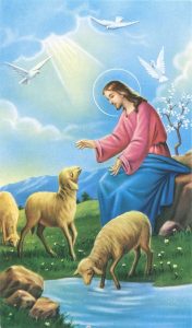 Holy card of Jesus the Shepherd cm.7x12- 2 3/4"x 4 3/4"