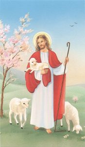 Holy card of Jesus the Shepherd cm.7x12- 2 3/4"x 4 3/4"