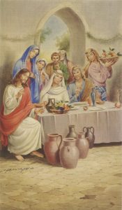 Holy card of Wedding at Canna cm.7x12- 2 3/4"x 4 3/4"