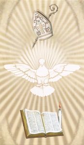 Holy card of the Holy Spirit cm.7x12- 2 3/4"x 4 3/4"