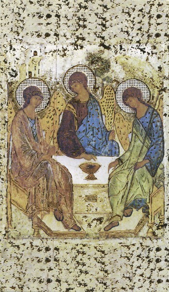 Holy card of the Icon Mother and Child with Gold Foil