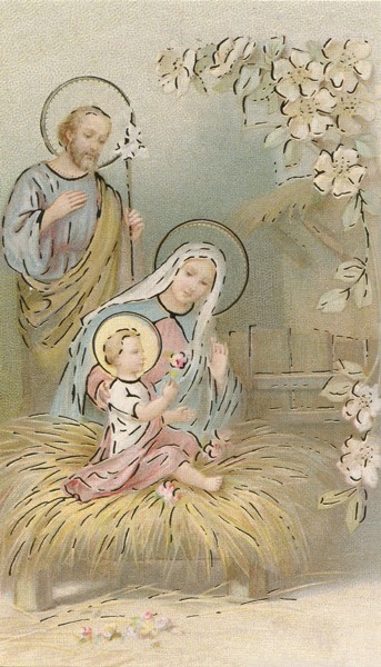 Holy card of the Nativity cm.7x12- 2 3/4"x 4 3/4"
