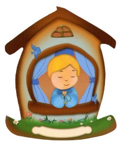 Child House Shaped Magnet cm.5.5x6.6 - 2 1/4" - 2 5/8"