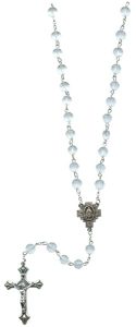 Real Crystal Rosary with Aurora Borealis mm.8