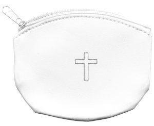 Brown Rosary Pouch with Zipper cm.10x7.5 - 4"x3"