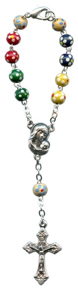 Wood Decade Auto Rosary Missionary