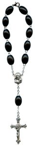 Black Wood Decade Auto Rosary mm.10