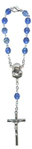 Bohemia Crystal Decade Rosary mm.6 Sapphire