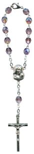 Bohemia Crystal Decade Rosary mm.6 Amethyst