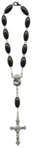 Wood Decade Rosary Black with Clasp