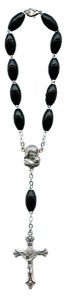 Wood Decade Rosary Black with Clasp