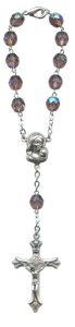 Bohemia Crystal Decade Rosary mm.7 Amethyst