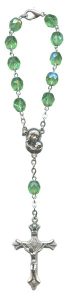 Bohemia Crystal Decade Rosary mm.7 Emerald